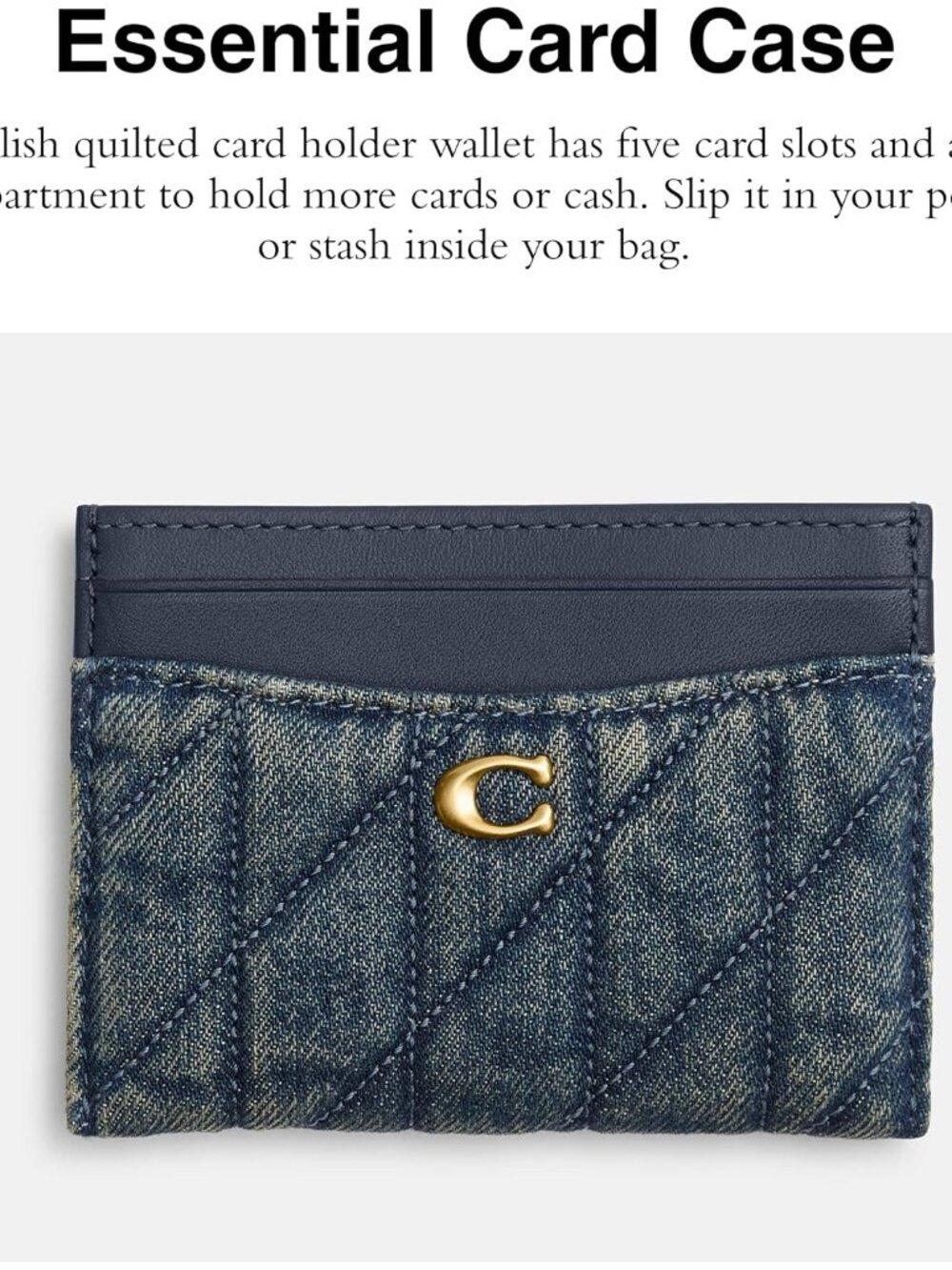 Coach Essential Card Case - Picture 2 of 5